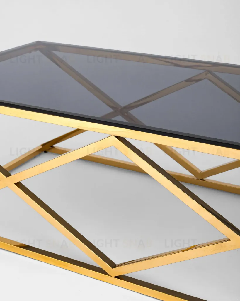 Журнальный стол 120*60 ИНСИГНИЯ золото стекло smoke УТ000001503