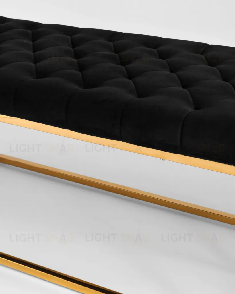 Банкетка ИНСИГНИЯ черная велюр УТ000000884