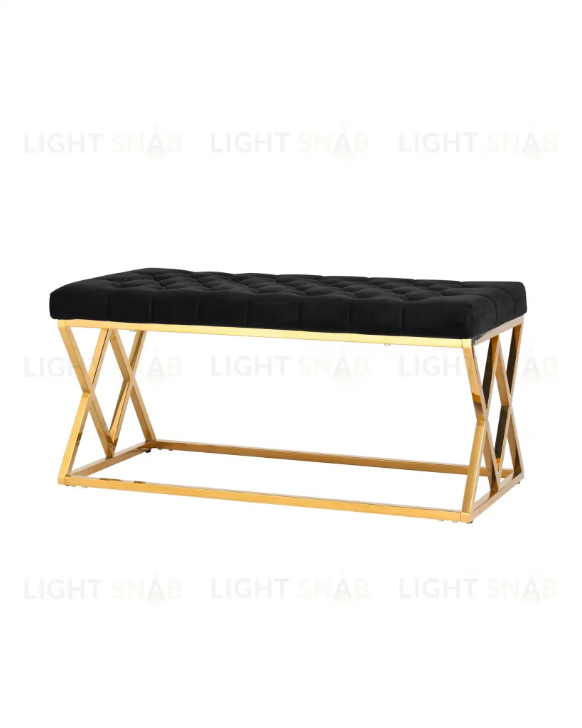 Банкетка ИНСИГНИЯ черная велюр УТ000000884