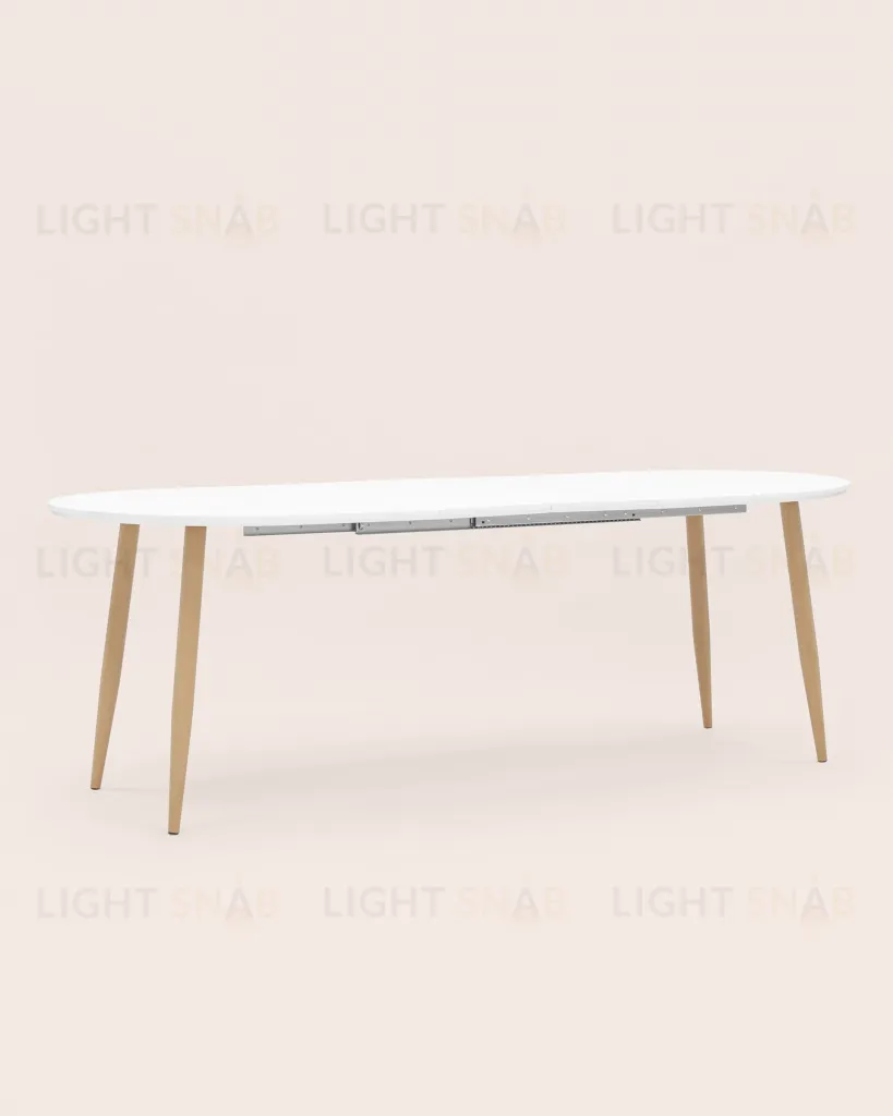 Стол обеденный Берген раскладной 160-190-220*90 белый УТ000003492