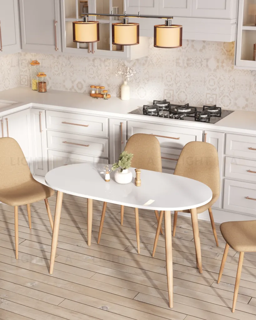 Стол обеденный Берген раскладной 160-190-220*90 белый УТ000003492