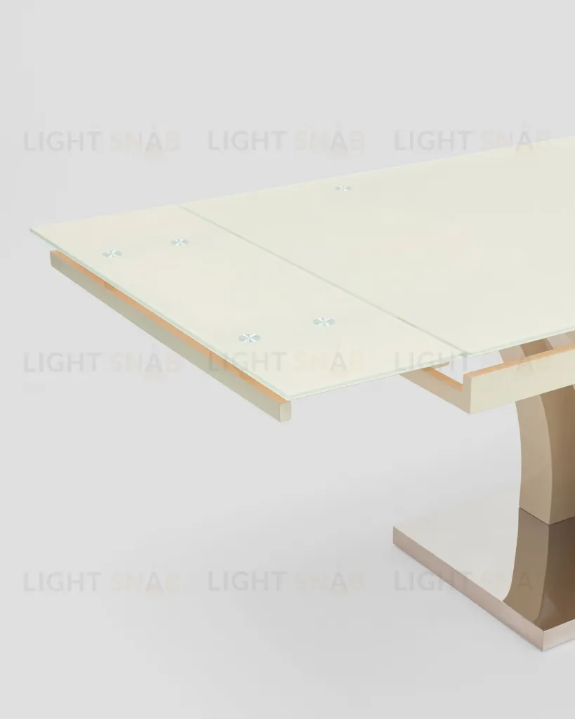 Стол обеденный Верона раскладной 160-220*90 глянцевый бежевый УТ000003497
