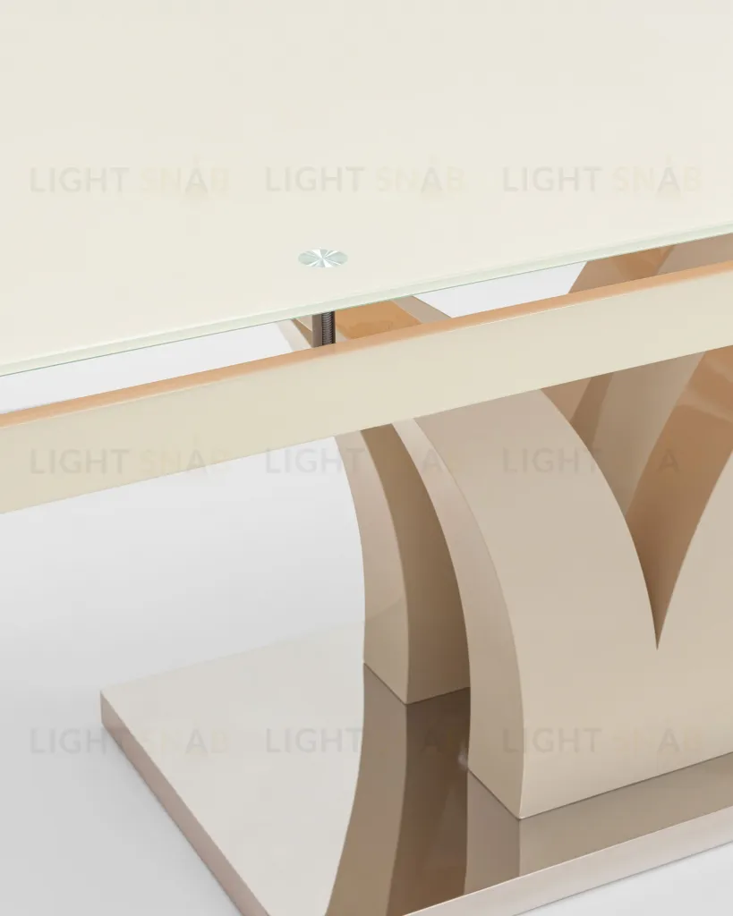 Стол обеденный Верона раскладной 160-220*90 глянцевый бежевый УТ000003497