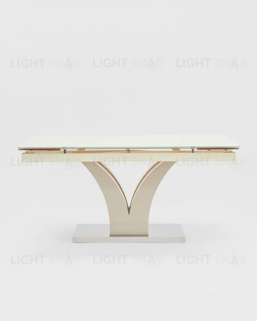 Стол обеденный Верона раскладной 160-220*90 глянцевый бежевый УТ000003497