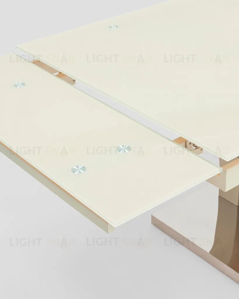 Стол обеденный Верона раскладной 160-220*90 глянцевый бежевый УТ000003497
