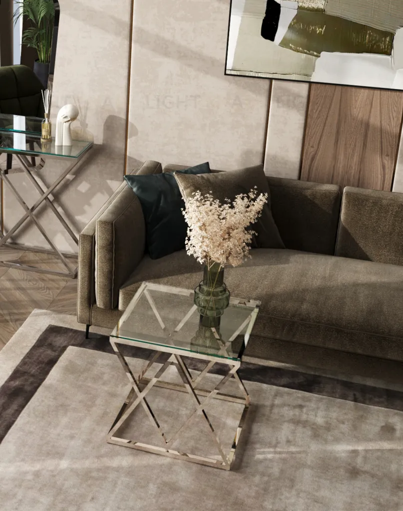 Журнальный стол 55*55 ИНСИГНИЯ серебро УТ000001506