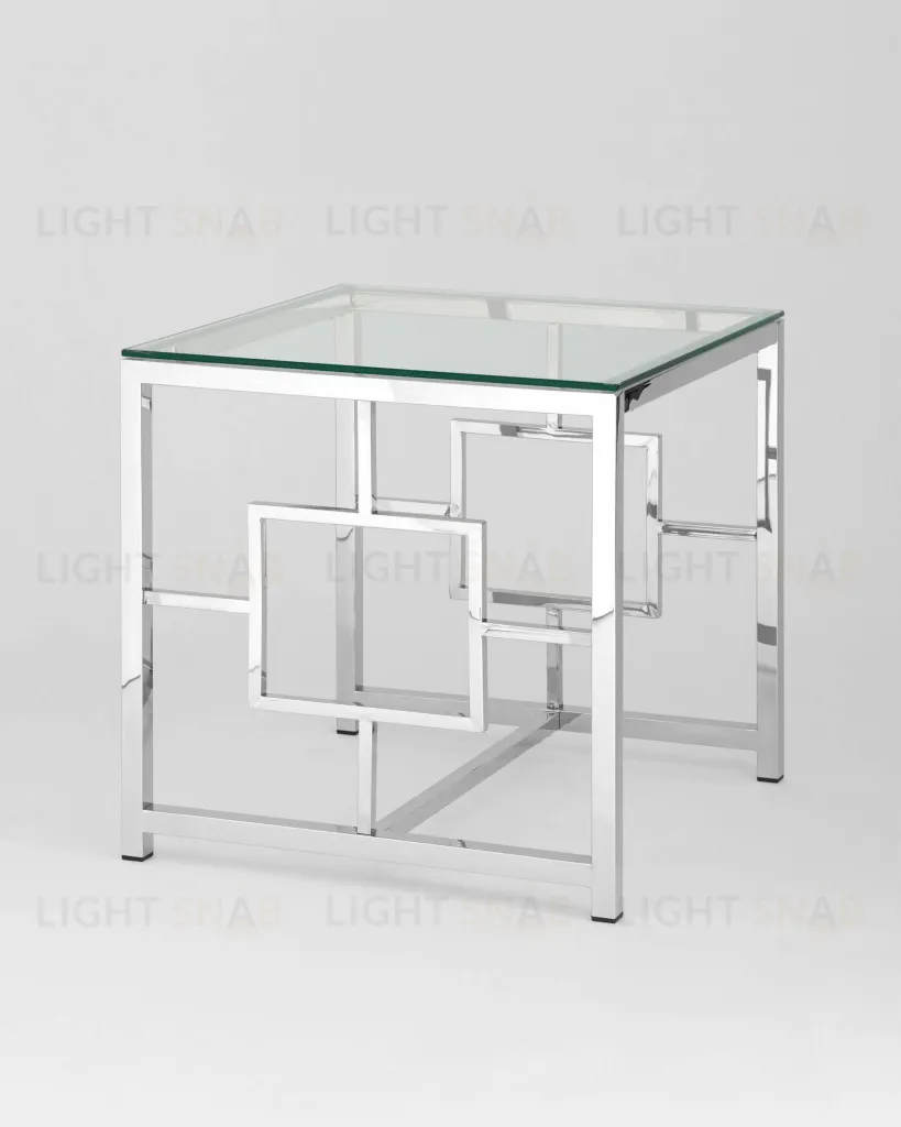 Журнальный столик 55*55 БРУКЛИН серебро УТ000001492