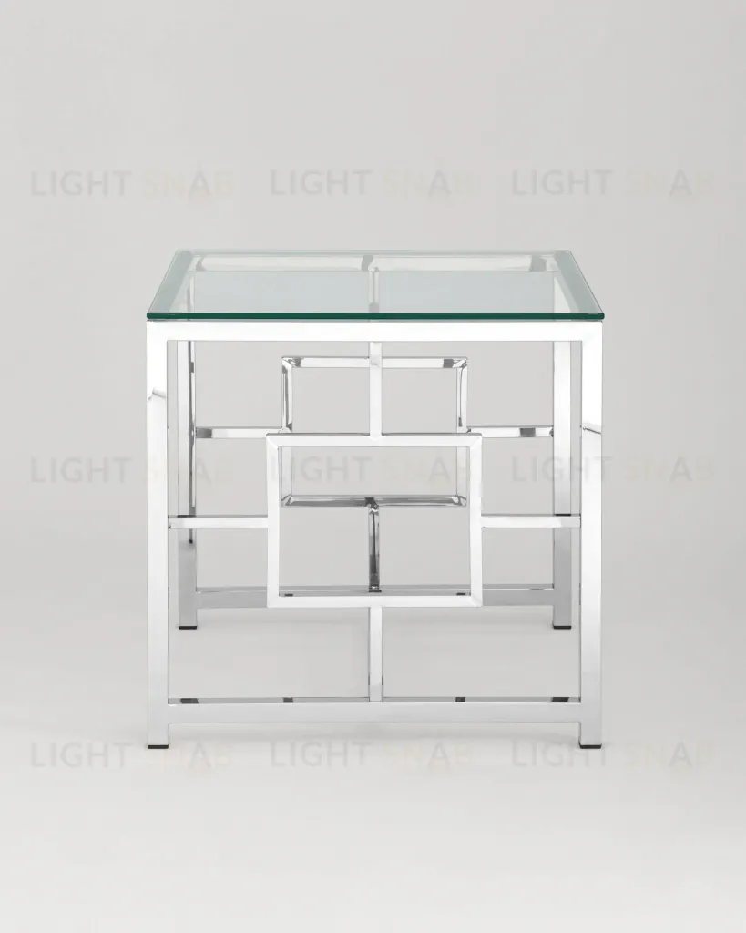 Журнальный столик 55*55 БРУКЛИН серебро УТ000001492