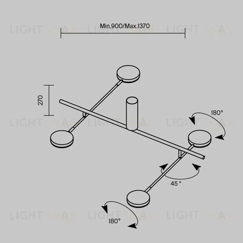 Накладной светильник Maytoni MOD070CL-L30B3K 