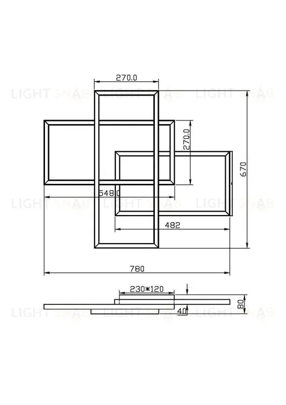 Накладной светильник Maytoni MOD016CL-L80BK 