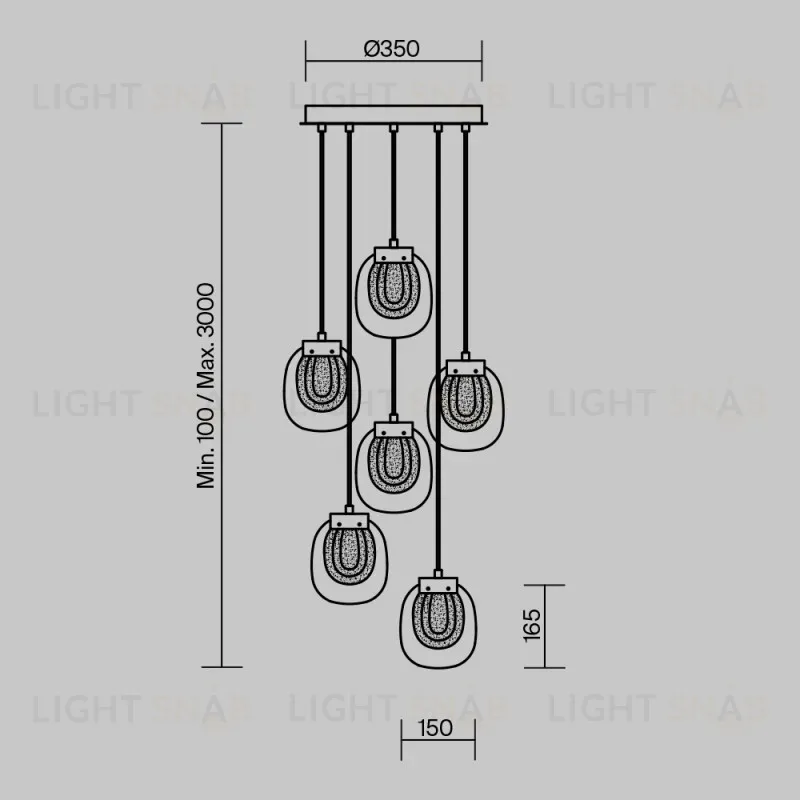 Каскадная люстра Maytoni MOD367PL-L18BBSK 