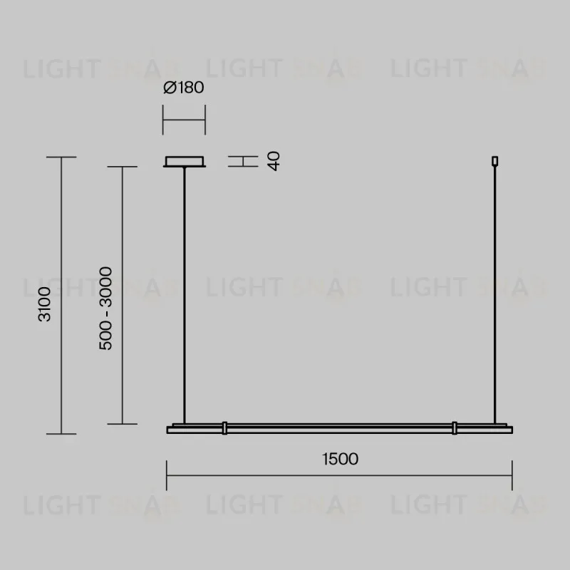 Линейный светильник Maytoni MOD340PL-L28BS3K 