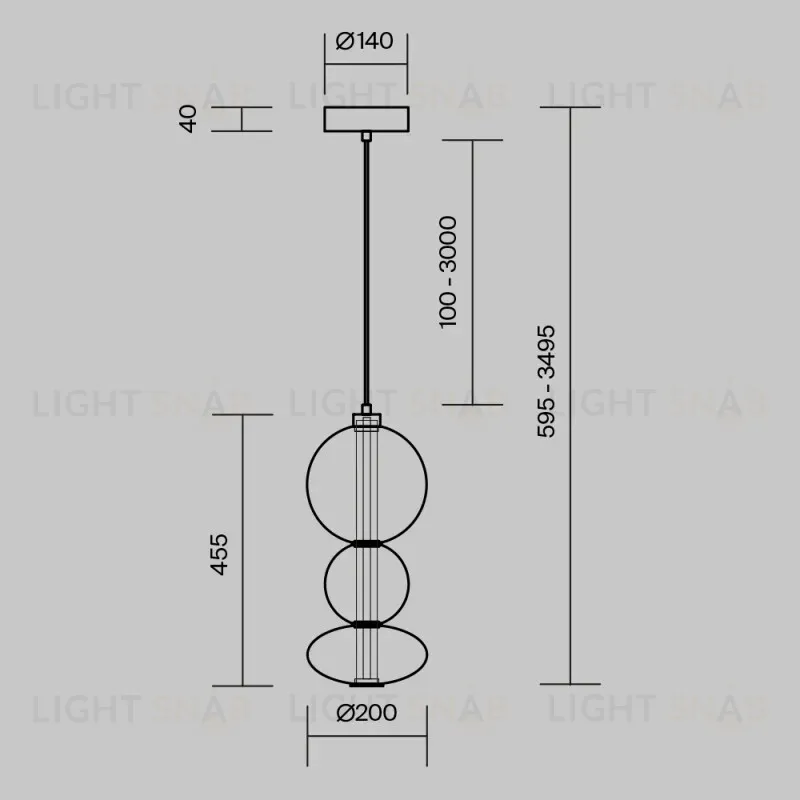 Подвесной светильник Maytoni MOD307PL-L24BS3K 