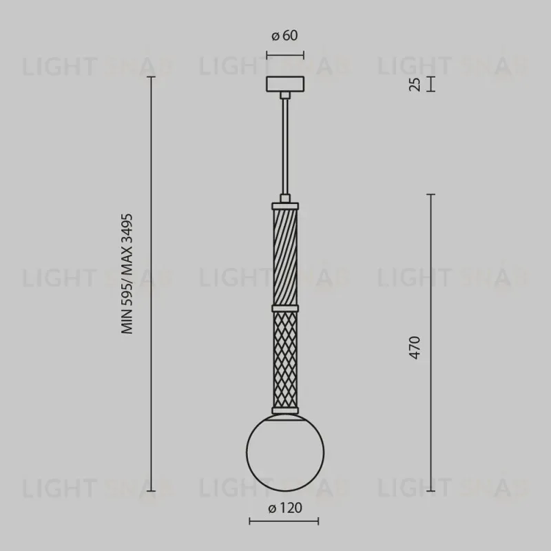 Накладной светильник Maytoni MOD287PL-01BS1 