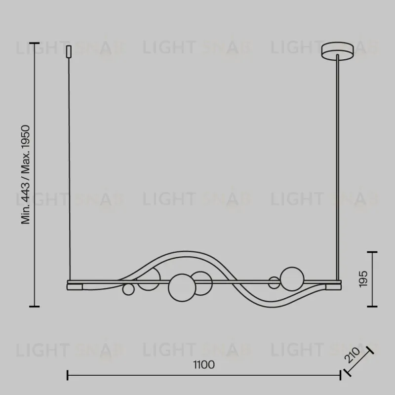 Линейный светильник Maytoni MOD289PL-L13BS3K MOD289PL-L13BS3K