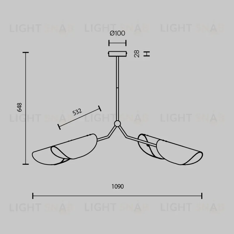 Люстра на штанге Maytoni MOD225PL-04B MOD225PL-04B