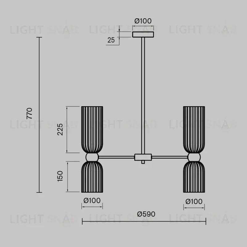 Люстра на штанге Maytoni MOD302PL-10CG MOD302PL-10CG