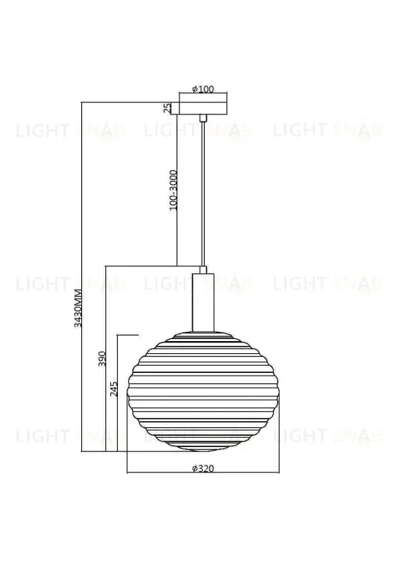 Подвесной светильник Maytoni MOD268PL-01B MOD268PL-01B