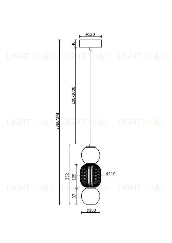 Подвесной светильник Maytoni MOD273PL-L16CH3K MOD273PL-L16CH3K