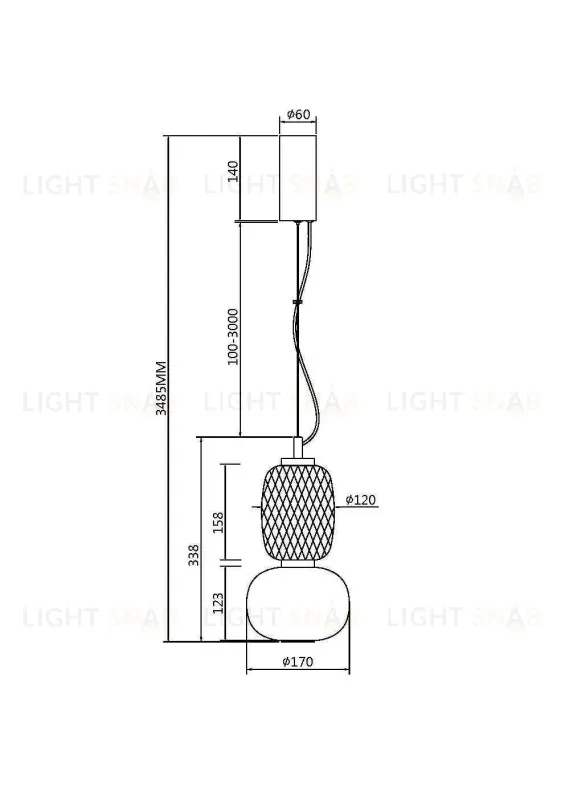 Подвесной светильник Maytoni MOD267PL-L18CH3K MOD267PL-L18CH3K