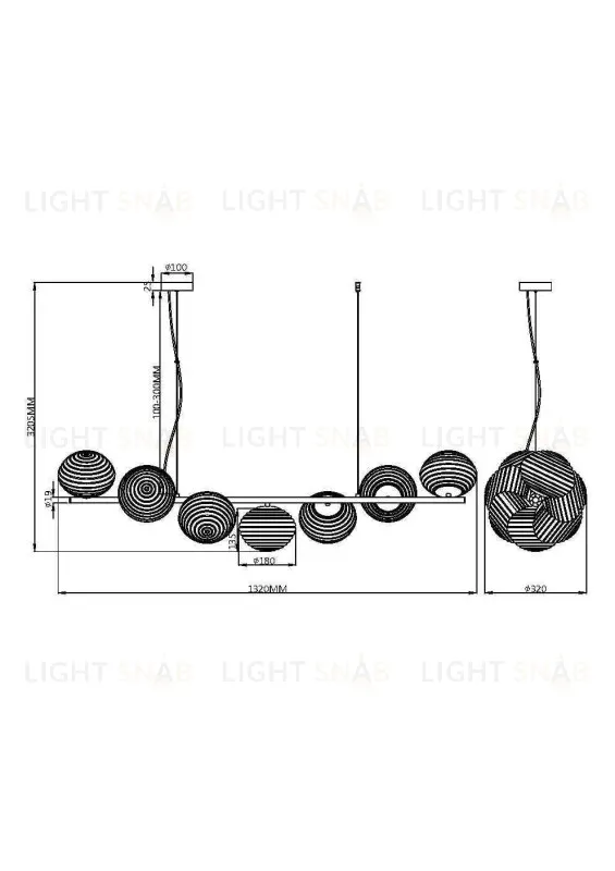Подвесная люстра Maytoni MOD268PL-07G MOD268PL-07G