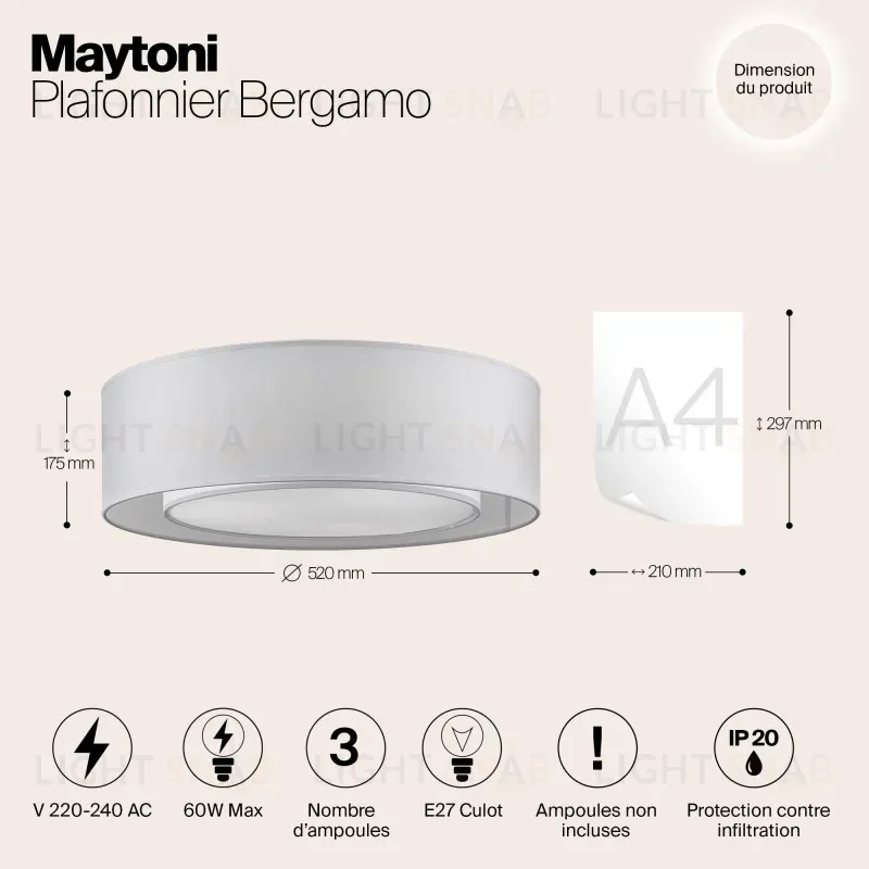 Накладной светильник Maytoni MOD617CL-04GR MOD617CL-04GR