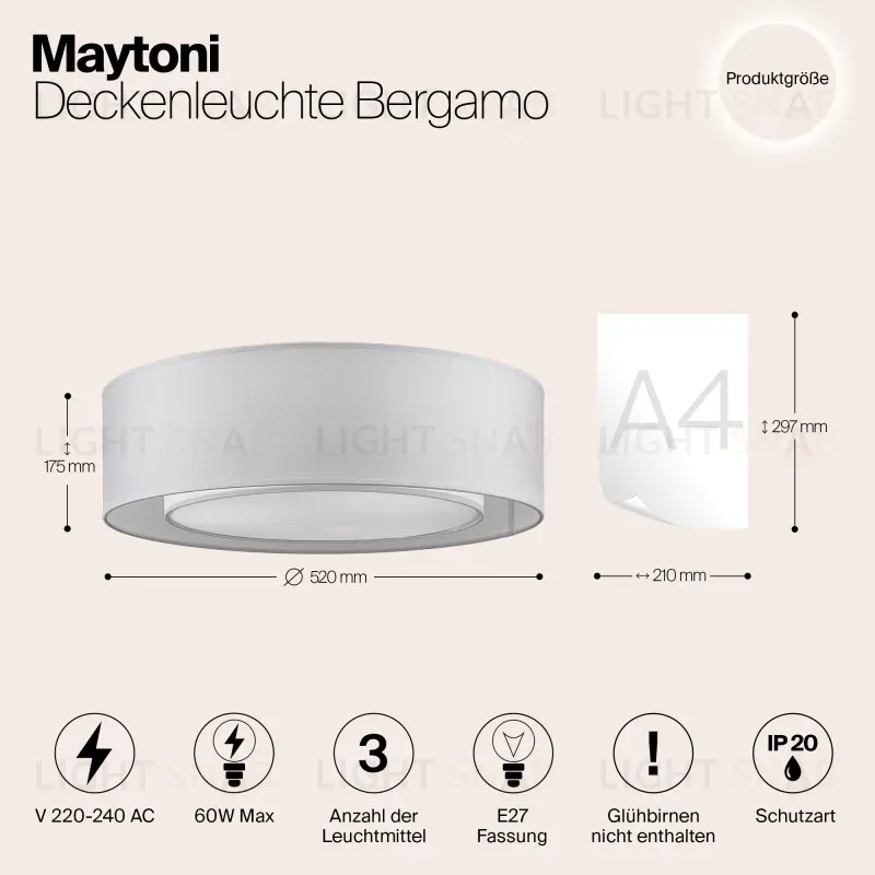 Накладной светильник Maytoni MOD617CL-04GR MOD617CL-04GR