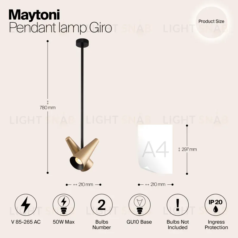 Подвесная люстра Maytoni MOD095PL-02BS MOD095PL-02BS