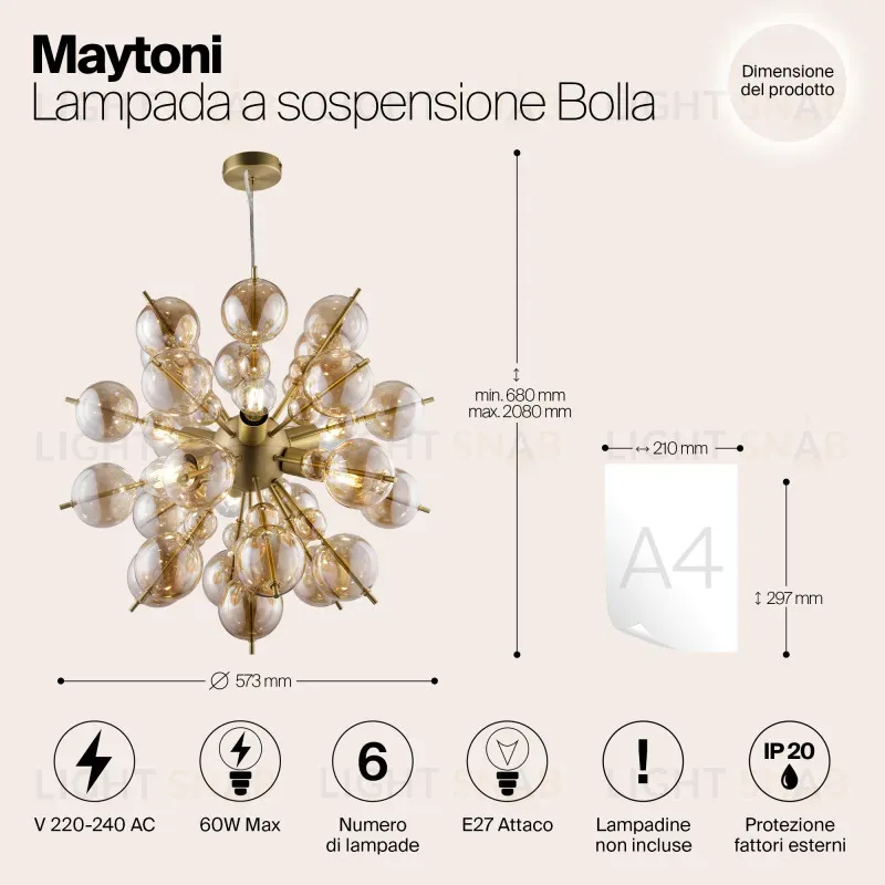 Подвесная люстра Maytoni MOD133PL-06BS MOD133PL-06BS