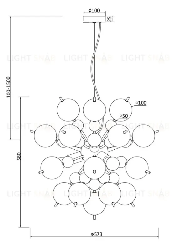 Подвесная люстра Maytoni MOD133PL-06BS MOD133PL-06BS