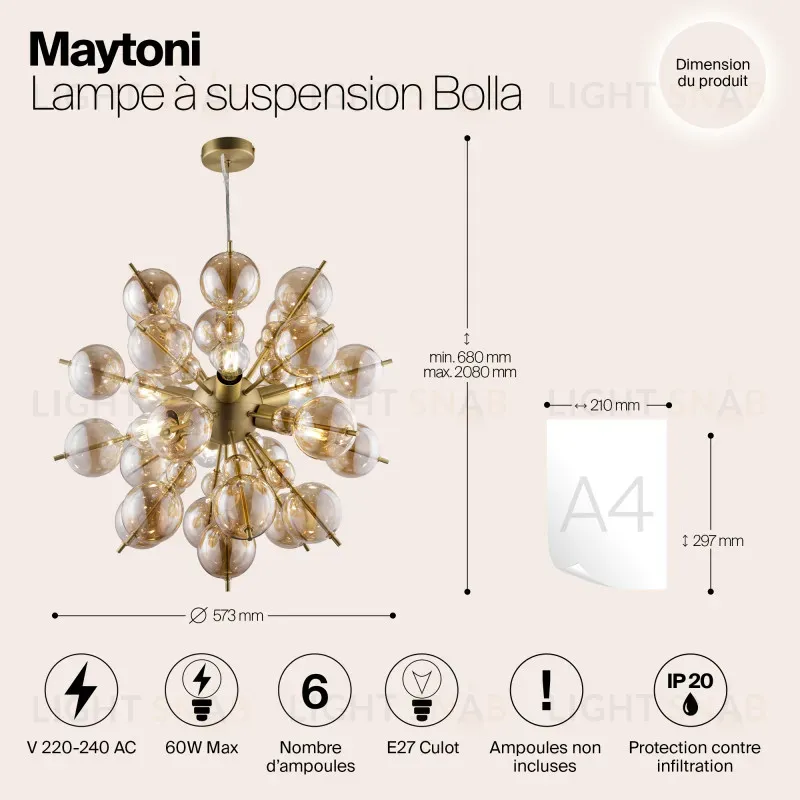 Подвесная люстра Maytoni MOD133PL-06BS MOD133PL-06BS