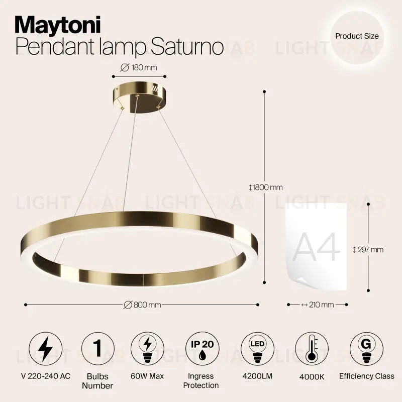 Подвесной светильник Maytoni MOD415PL-L60BS4K MOD415PL-L60BS4K