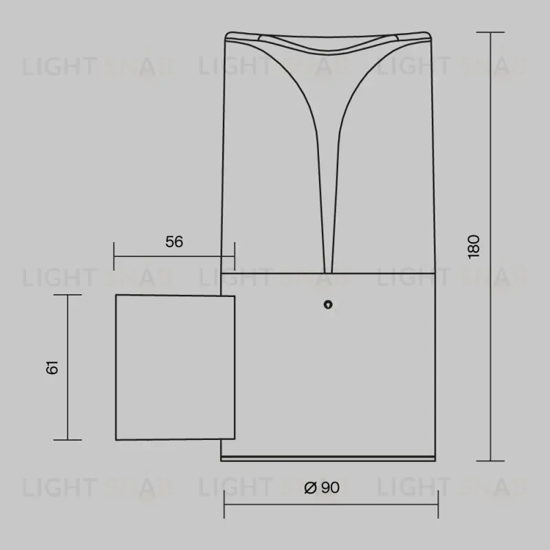 Светильник настенный Maytoni O016WL-01B O016WL-01B
