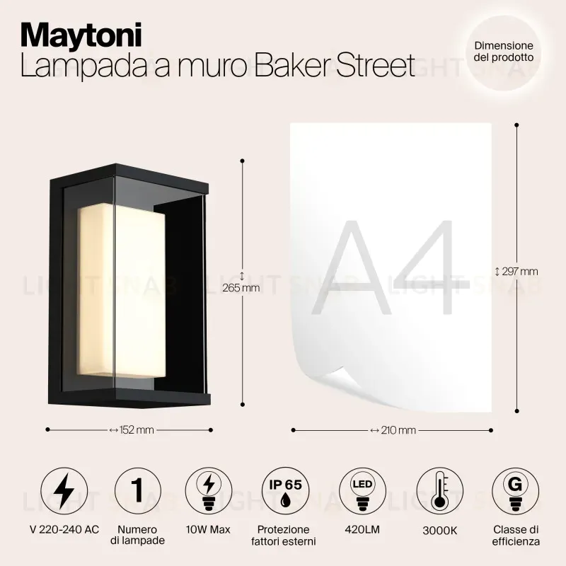Светильник настенный Maytoni O021WL-L10B4K O021WL-L10B4K