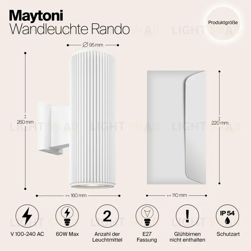 Светильник настенный Maytoni O419WL-02W O419WL-02W