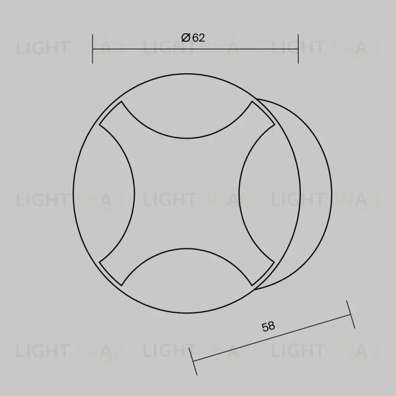 Светильник для ступеней Maytoni O036-L3B3K O036-L3B3K