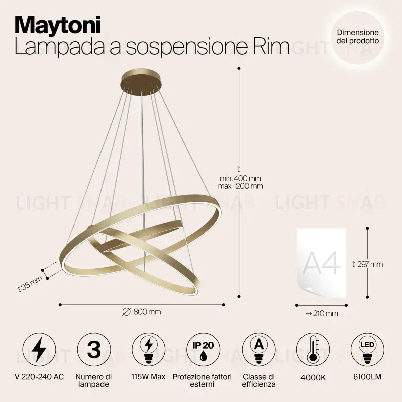 Подвесная люстра Maytoni MOD058PL-L100BS4K MOD058PL-L100BS4K