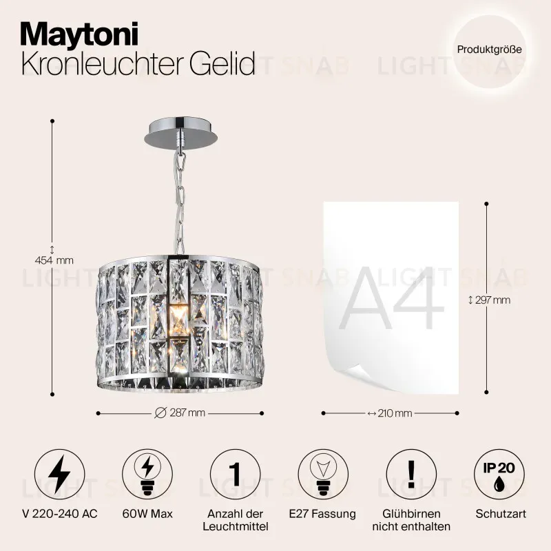 Подвесная люстра Maytoni MOD184-PL-01-CH MOD184-PL-01-CH