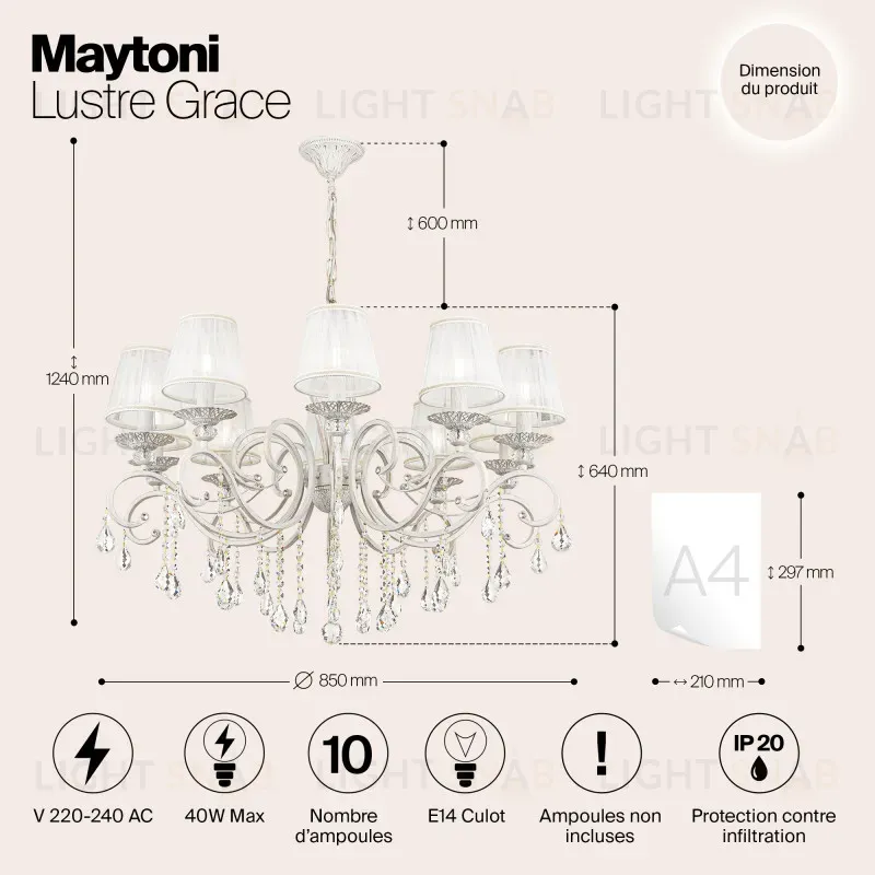 Подвесная люстра Maytoni ARM247-10-G ARM247-10-G