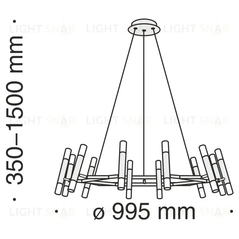 Подвесная люстра Maytoni MOD031PL-24B MOD031PL-24B