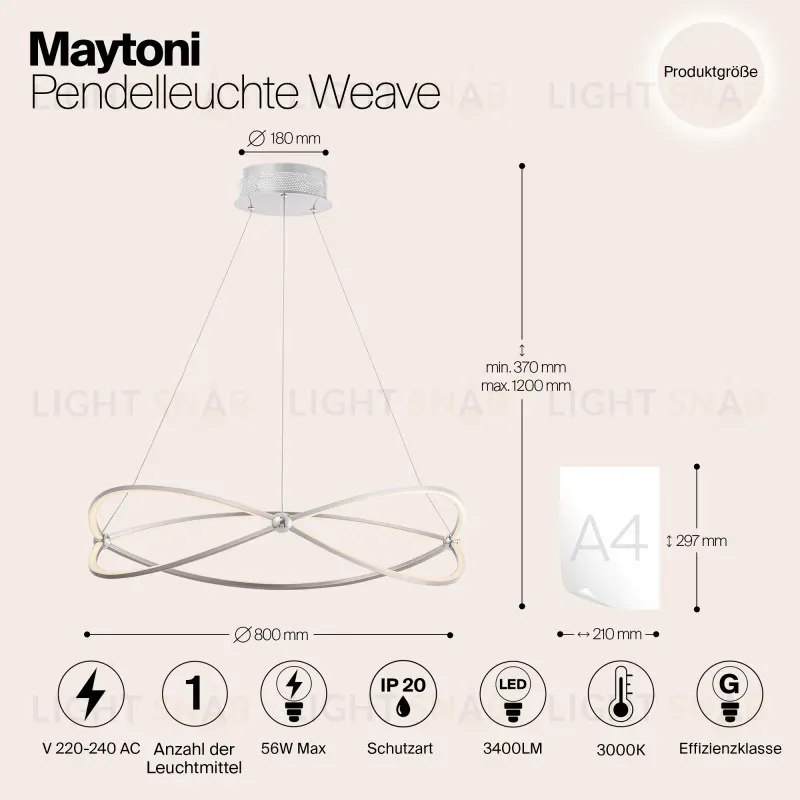 Подвесная люстра Maytoni MOD062PL-L56CH3K MOD062PL-L56CH3K