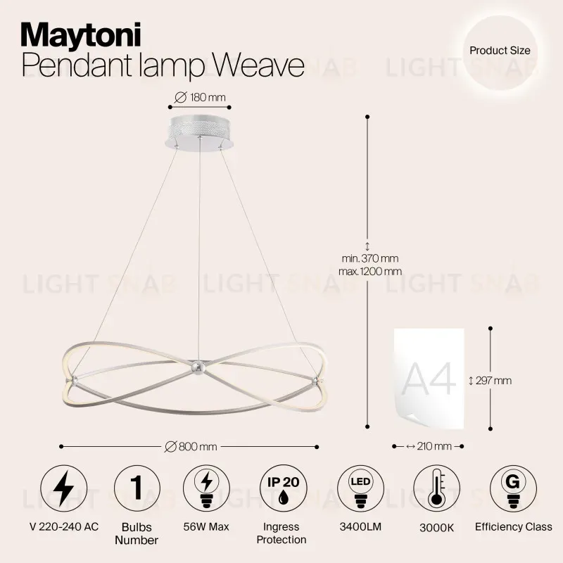 Подвесная люстра Maytoni MOD062PL-L56CH3K MOD062PL-L56CH3K