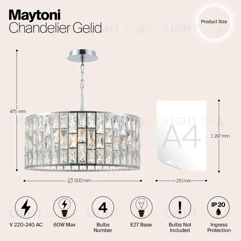 Подвесная люстра Maytoni MOD184-PL-04-CH MOD184-PL-04-CH
