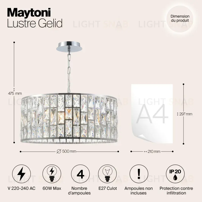 Подвесная люстра Maytoni MOD184-PL-04-CH MOD184-PL-04-CH