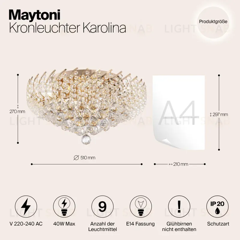 Накладная люстра Maytoni DIA120-09-G DIA120-09-G