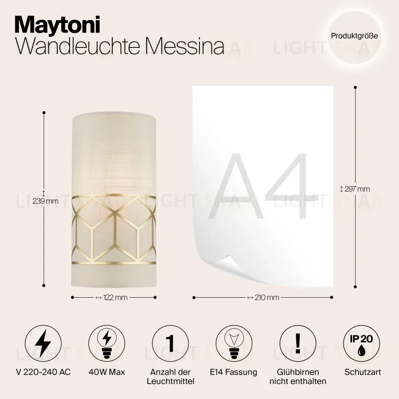 Бра Maytoni H223-WL-01-G H223-WL-01-G