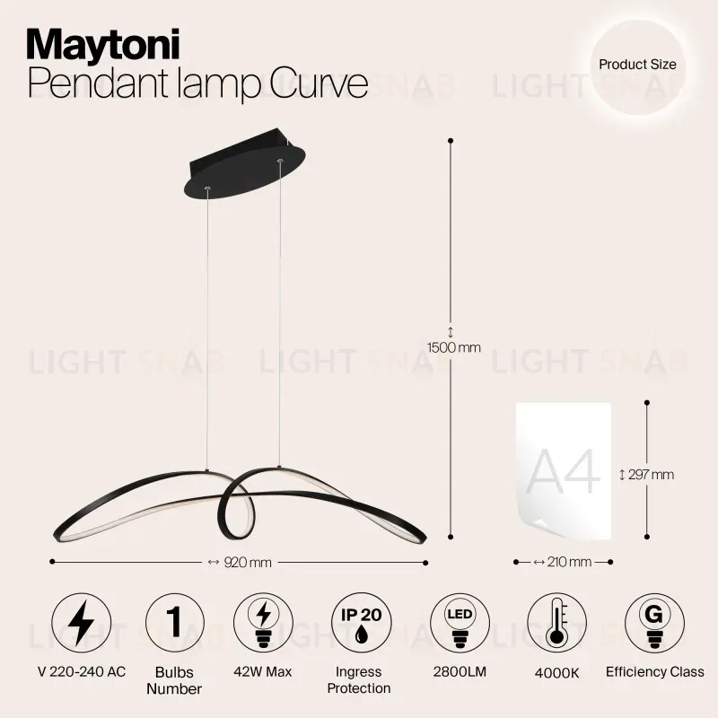 Подвесной светильник Maytoni MOD156PL-L52B4K MOD156PL-L52B4K