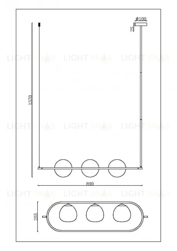 Подвесной светильник Maytoni MOD221PL-03BS MOD221PL-03BS