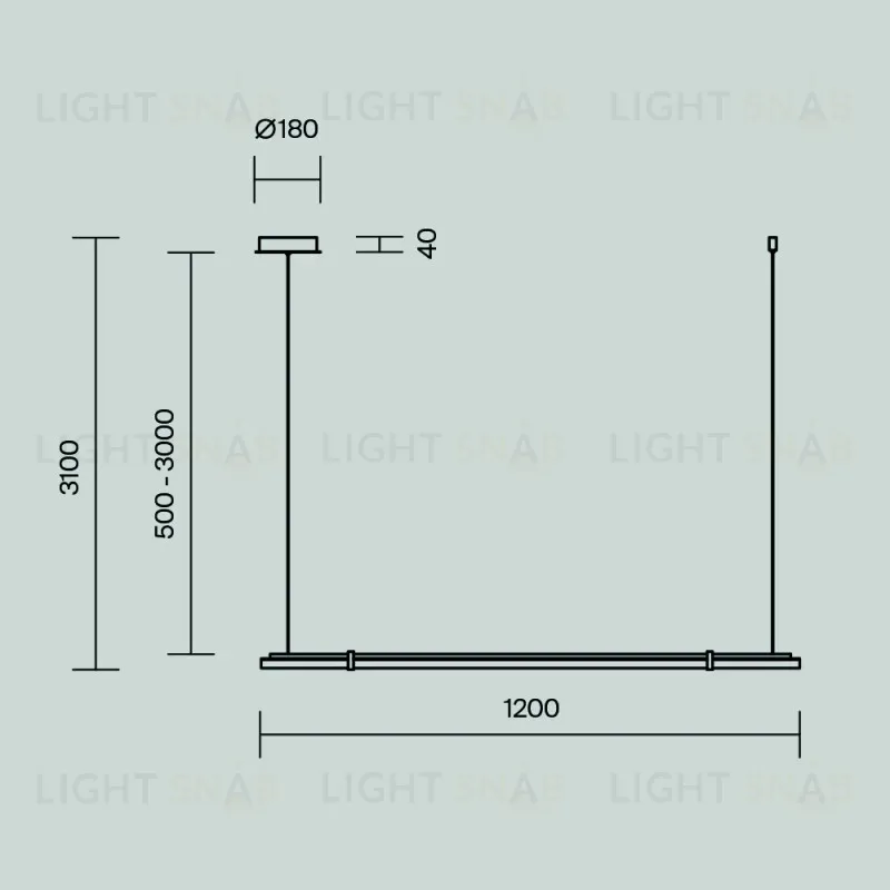 Линейный светильник Maytoni MOD340PL-L20BS3K 