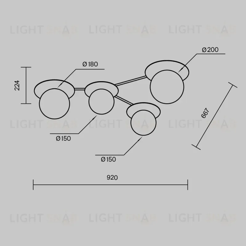 Накладная люстра Maytoni MOD291CL-04BS1 MOD291CL-04BS1